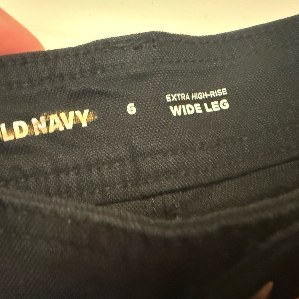 Old Navy NWOT mariner wide leg high rise five pocket sailor pants blackjack sz 6 - Picture 9 of 10